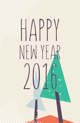 Happy new year and marry christmas poster