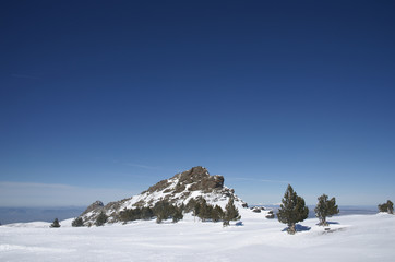 Paisajes de invierno en sierra nevada
