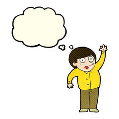 cartoon man asking question with thought bubble