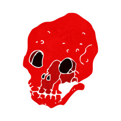 cartoon spooky skull