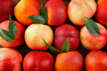 Fresh peaches background