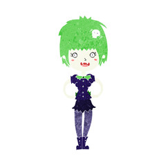 cartoon happy vampire girl