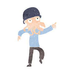 cartoon alien man dancing