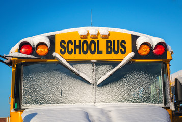 Winter School  Bus © V. J. Matthew
