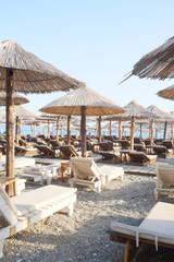 The beach of a Adriatic sea in Budva, Montenegro