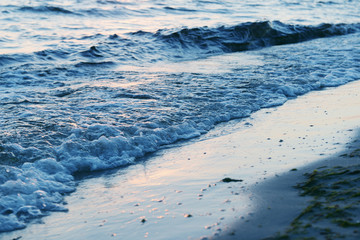 Sunset on the summer beach