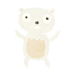 Obraz na płótnie Canvas cartoon polar bear cub