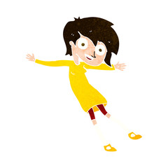 cartoon crazy excited girl