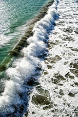 Aerial View of a Breaking Wave