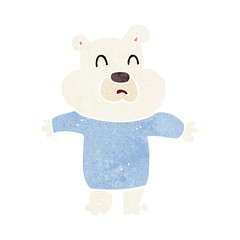cartoon unhappy polar bear