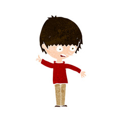 cartoon boy with question