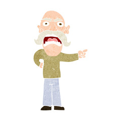 cartoon angry old man