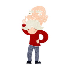 cartoon annoyed old man