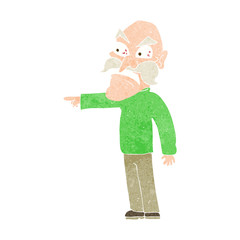 cartoon furious old man