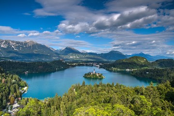 Fototapeta na wymiar Lake Bled in summer
