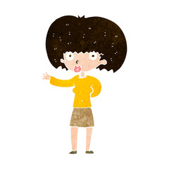 cartoon woman gesturing