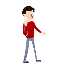 cartoon man asking question