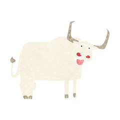 cartoon hairy cow