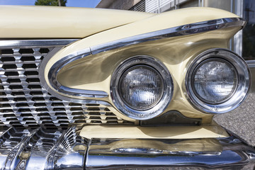 Dornbirn, Austria, 12 June 2011: Front detail of a Plymouth vint