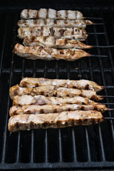 Meat on barbeque