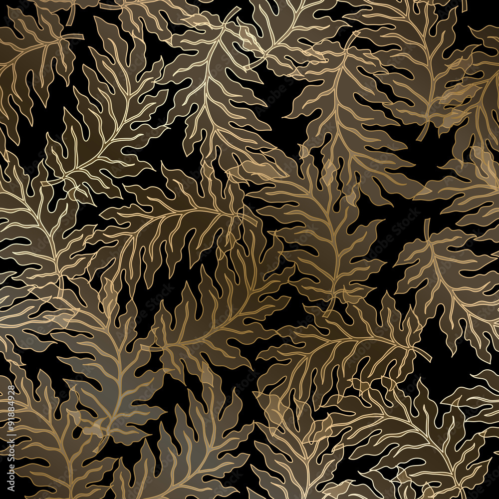 Poster abstract vintage seamless damask pattern