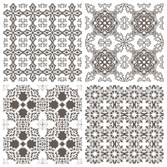 Seamless vintage vector tile background collection
