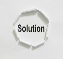 Solving a business problem with solution in a paper hole