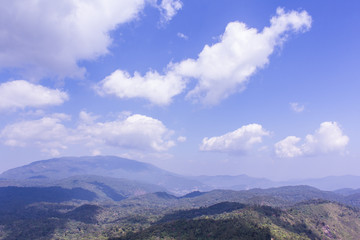 Fototapeta na wymiar mountain with sky in doi inthanon, Chiangmai Thailand