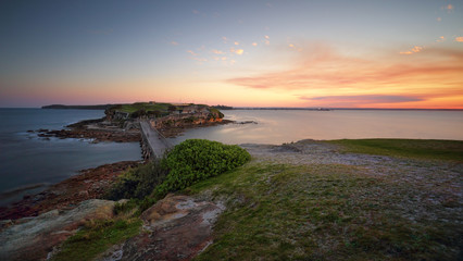 Naklejka premium Dusk light after sundown Bare Island