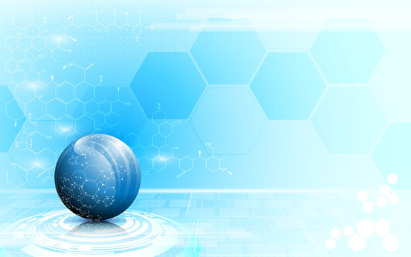 vector abstract globe science innovation concept background