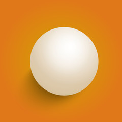 Vector 3D Ball Isolated on a Orange Background