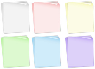 Fototapeta na wymiar Papers in different colors