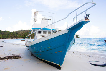 Fototapeta premium boat on the beach