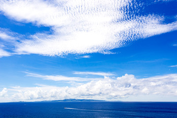 Sea, sky, landscape. Okinawa, Japan, Asia.