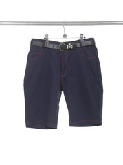Blue shorts isolated on hanger