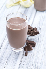 Chocolate Milk (on wooden background)