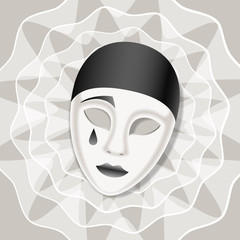 mask with white jabot