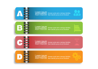 Abstract infographics 3D digital number options