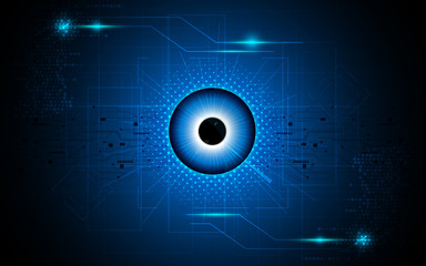 vector abstract eye focus vision tech sci fi concept background