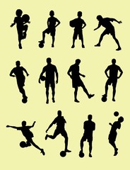 football player silhouettes, art vector design