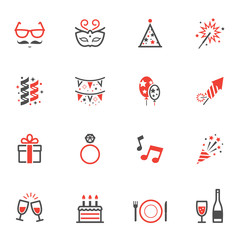 Celebration Icons and Party Icons