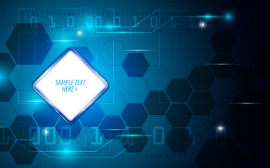 vector abstact technology digital innovation concept blue background