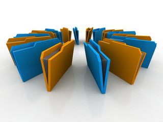 3d rendering File folders 