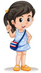 Thai girl with handbag