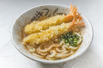 天ぷらうどん　 Tempura in Udon noodle soup japanese food