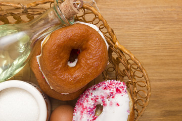 Breakfast with donuts