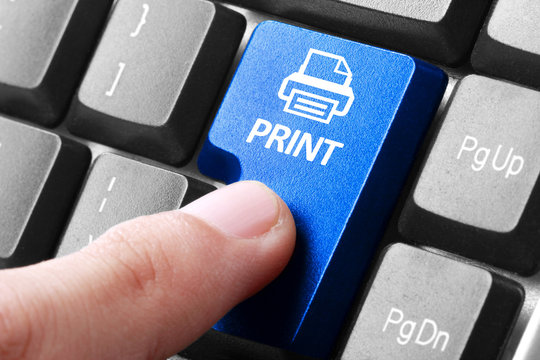 hand press print button on keyboard