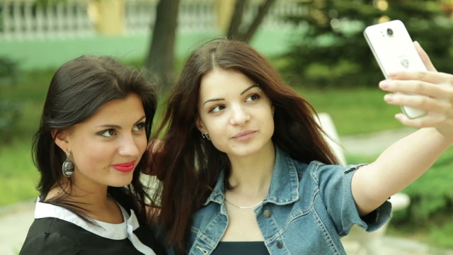 Two women doing Selfe
