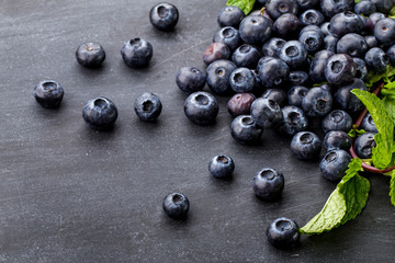 a pile of fresh blueberries