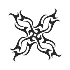 Abstract illustration - black simple element for design